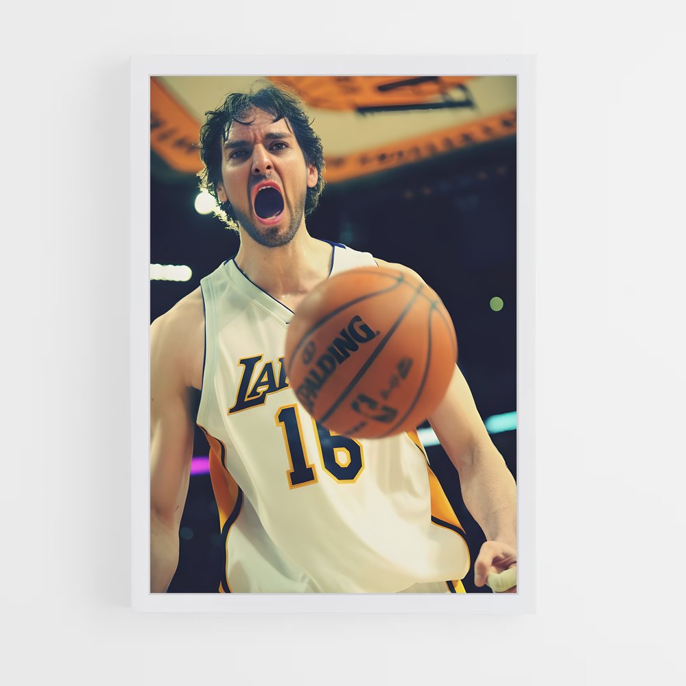 Poster Pau gasol – affiche Basketball (vue 3)